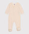 Baby-Pyjama mit Blumenmuster aus Baumwolle weiss AVALANCHE/ MULTICO