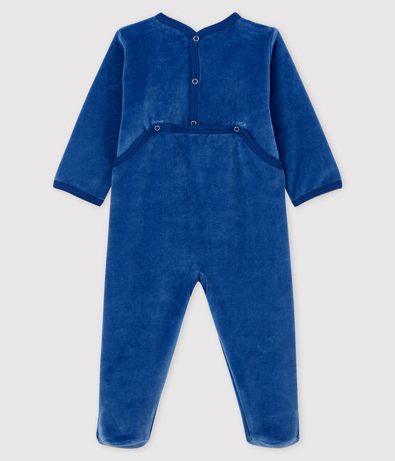 Blauer Baby-Strampler aus Nicki blau MAJOR