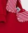 Kinder-Sweatshirt mit Kragen aus einfarbiger Baumwolle rot