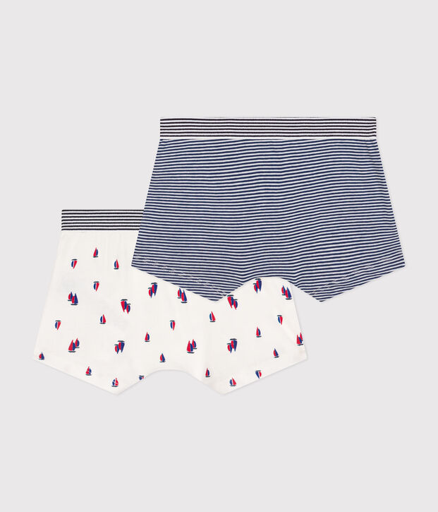 2er-Set Kinder-Boxershorts aus Baumwolle vielfarbig