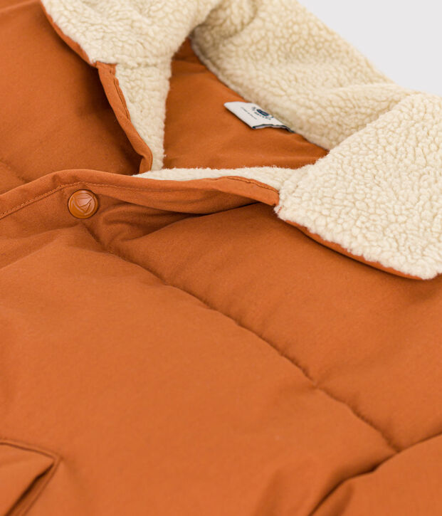 Kurze Jacke mit Innenfutter aus Sherpa f&uuml;r Kinder Jungen/M&auml;dchen braun