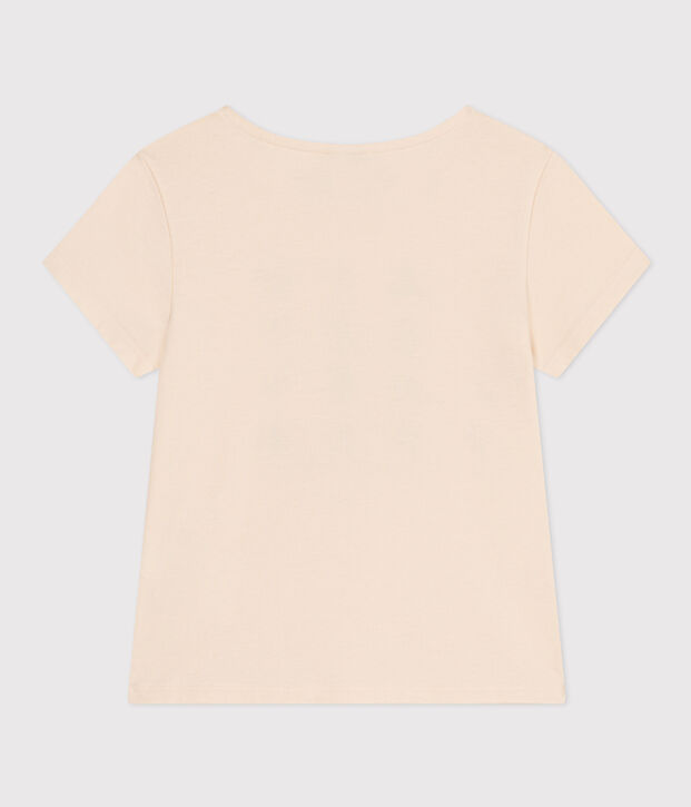 M&auml;dchen-T-Shirt aus leichtem Jerseystoff naturfarben/gr&uuml;n