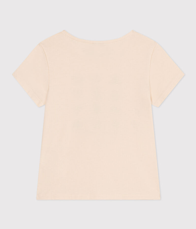 M&auml;dchen-T-Shirt aus leichtem Jerseystoff naturfarben/gr&uuml;n