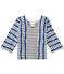 Streifenshirt im kimono-design weiss MARSHMALLOW/blau SMOKING