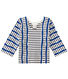 Streifenshirt im kimono-design