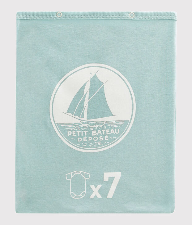 &Uuml;berraschungsset aus 7 kurz&auml;rmeligen Baby-Bodys f&uuml;r Jungen vielfarbig