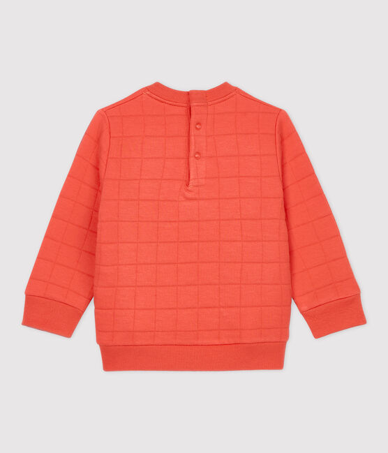 Gestepptes Baby-Sweatshirt aus Bio-Material. orange OURSIN