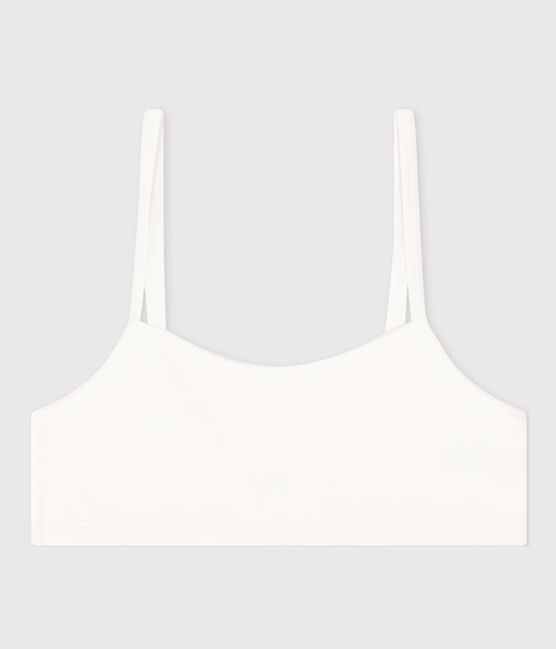 Brassière aus Baumwolle und Elasthan für Damen weiss MARSHMALLOW