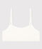 Brassière aus Baumwolle und Elasthan für Damen weiss MARSHMALLOW
