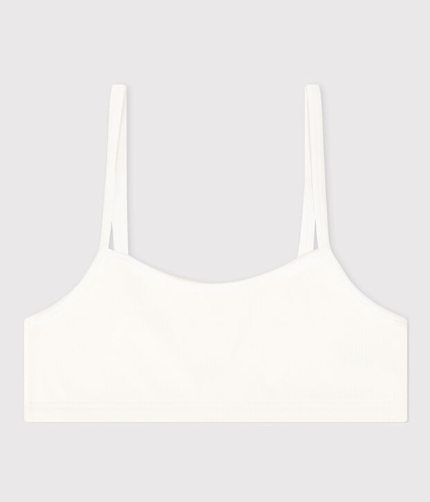 Brassi&egrave;re aus Baumwolle und Elasthan f&uuml;r Damen weiss