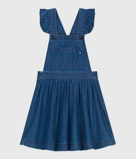 Kinder-Latzkleid aus Denim blau DENIM MOYEN