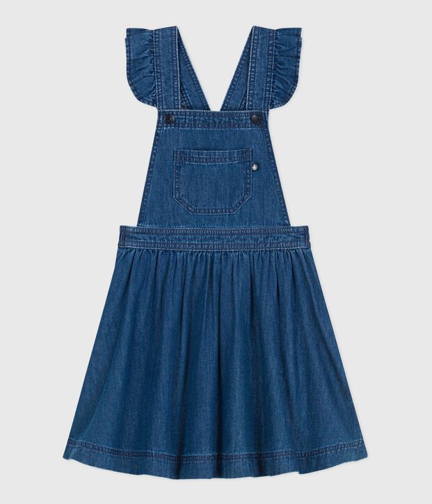 Kinder-Latzkleid aus Denim blau