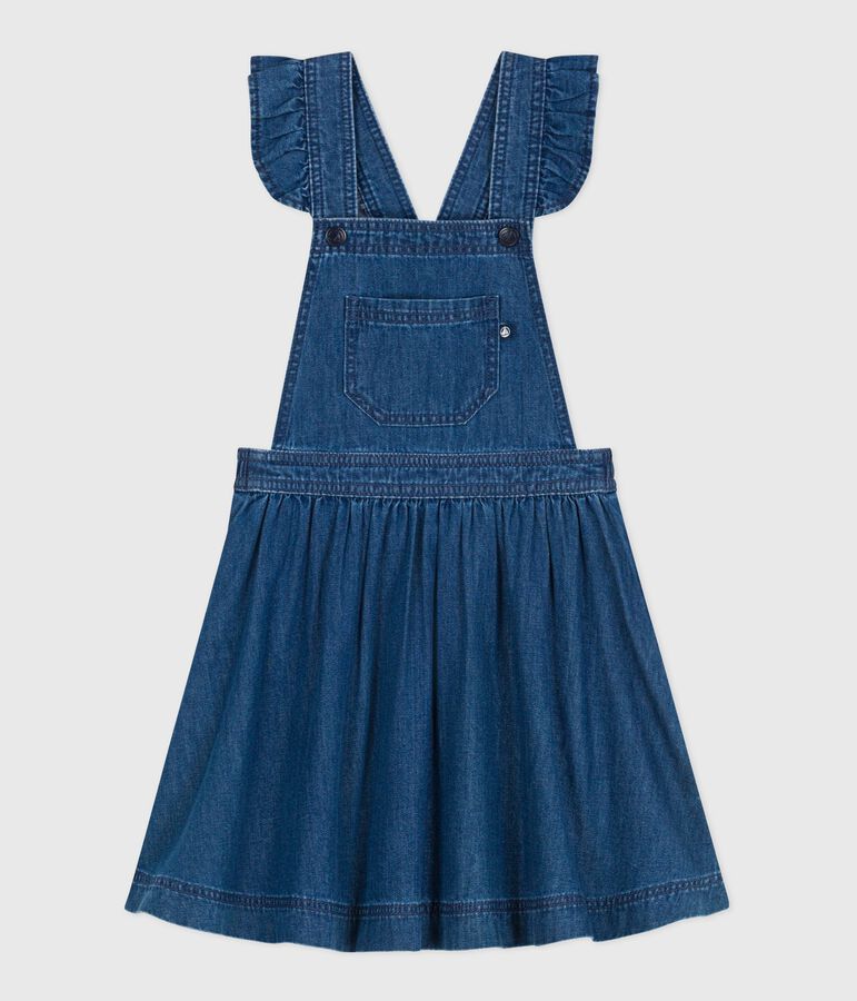 Kinder-Latzkleid aus Denim blau