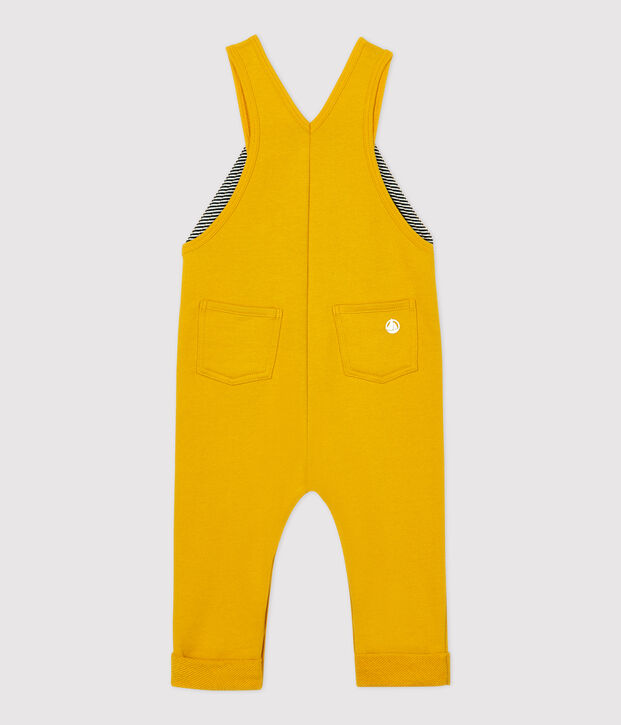 Baby-Latzhose aus Molton. gelb