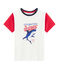 Kinder-T-Shirt für Jungen weiss MARSHMALLOW/rot PEPS