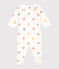 Baby-Strampler aus Nicki mit mehrfarbigen Herzen weiss MARSHMALLOW/weiss MULTICO