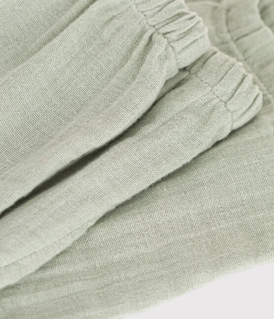 Baby-Hose aus Musselin-Stoff grün HERBIER