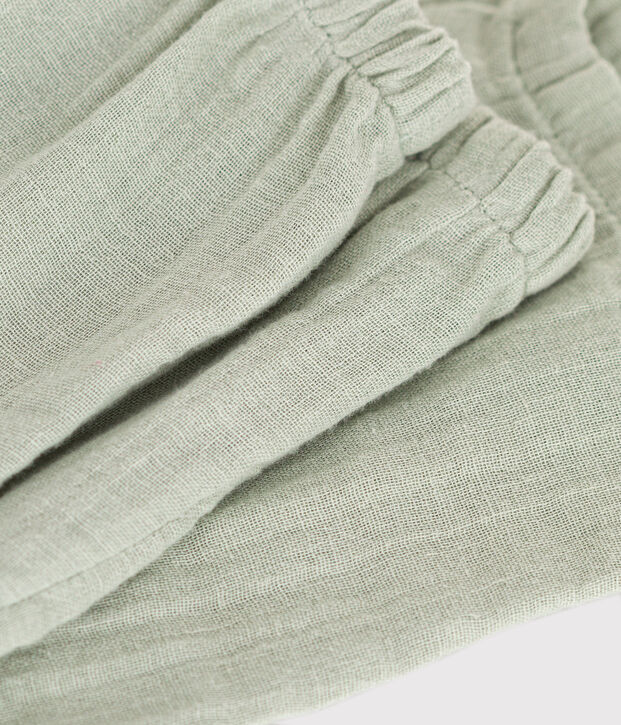 Baby-Hose aus Musselin-Stoff gr&uuml;n