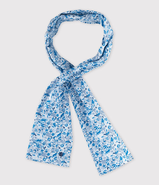 Schaltuch für Kinder aus Popeline mit Printmuster Mädchen - Jungen weiss MARSHMALLOW/weiss MULTICO