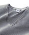 T-Shirt L’ICONIQUE aus Baumwolle mit V-Ausschnitt für Damen blau SMOKING/weiss MARSHMALLOW