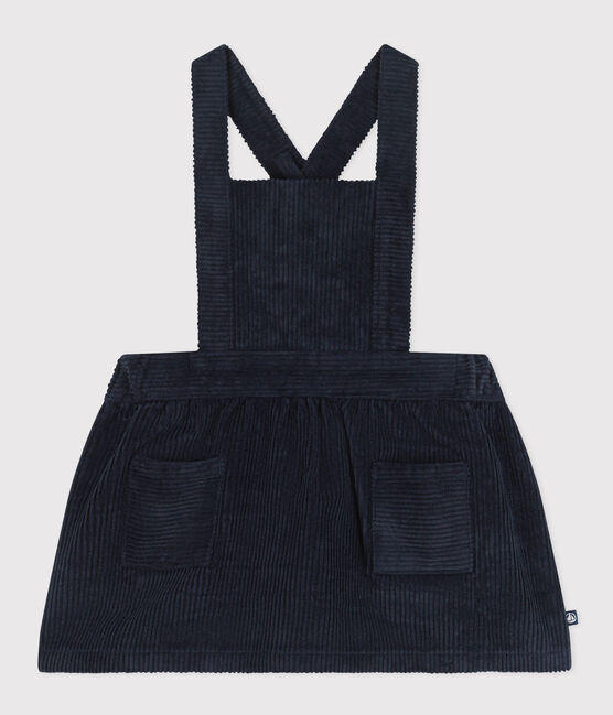 Ärmelloses Babykleid aus Cord blau SMOKING