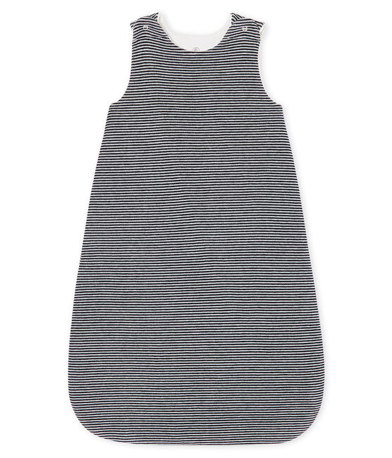 Babyschlafsack aus Velours blau SMOKING/weiss MARSHMALLOW