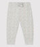 Baby-Hose aus Molton. grau BELUGA/weiss MULTICO