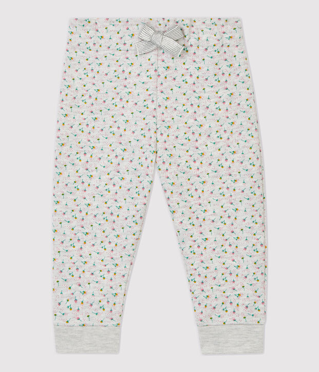 Baby-Hose aus Molton. grau/vielfarbig