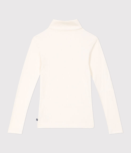 Damen-Rollkragenshirt L'Iconique aus Baumwolle und Wolle naturfarben MILK