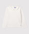 Langärmeliges Kinder-T-Shirt aus Baumwolle für Mädchen weiss MARSHMALLOW