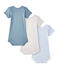 Kurzärmelige Baby-Jungen-Bodys im 3er-Set weiss LOT
