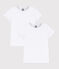 2er-Set Kurzärmelige weiße T-Shirts für Mädchen variante 1