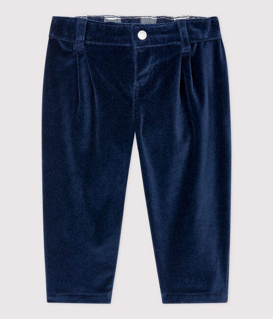 Baby-Cordhose für Jungen blau SMOKING