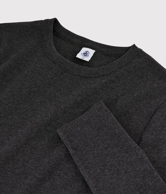 Klassisches Damen-T-Shirt aus Baumwolle mit Rundhalsausschnitt grau CITY CHINE