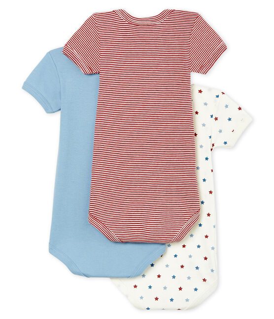 Trio kurzärmelige Baby-Bodys für Jungen variante 1
