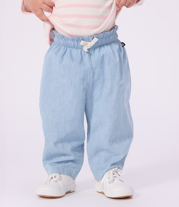 Baby-Hose aus Chambray blau