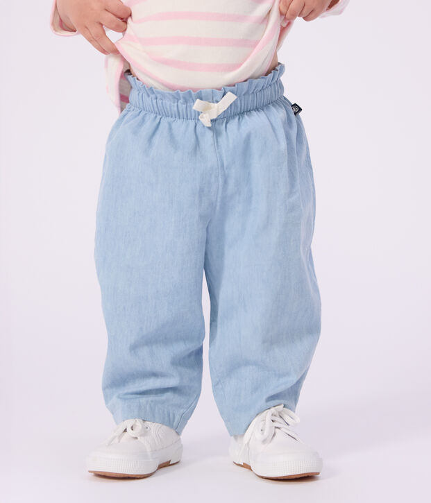 Baby-Hose aus Chambray blau