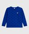 Langärmeliges Kinder-T-Shirt aus bedruckter Baumwolle blau OLYMPIC+SOIR