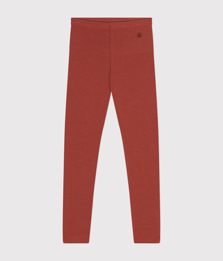 Kinder-Leggings aus Jersey-Elastan f&uuml;r M&auml;dchen braun FAMEUX