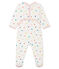 Baby-Strampler aus Molton für Mädchen weiss MARSHMALLOW/weiss MULTICO