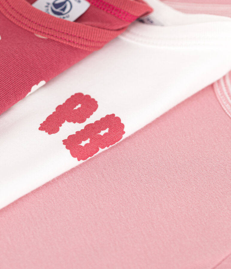 3er-Set lang&auml;rmelige Baby-Bodys aus Baumwolle vielfarbig