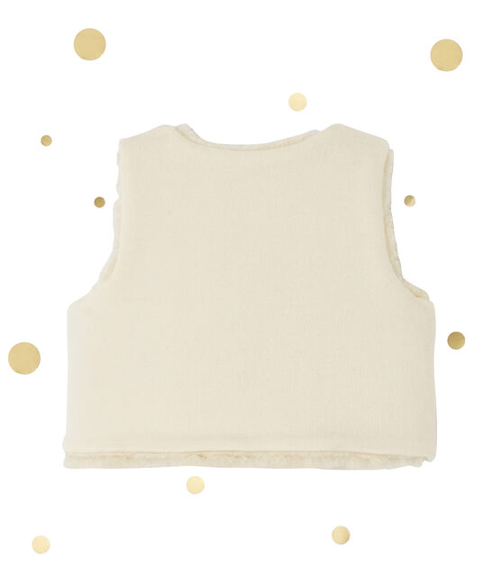 Wendbare Baby-Mädchen-Weste beige COQUILLE