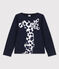 Langärmeliges Kinder-T-Shirt aus Jersey für Mädchen blau SMOKING