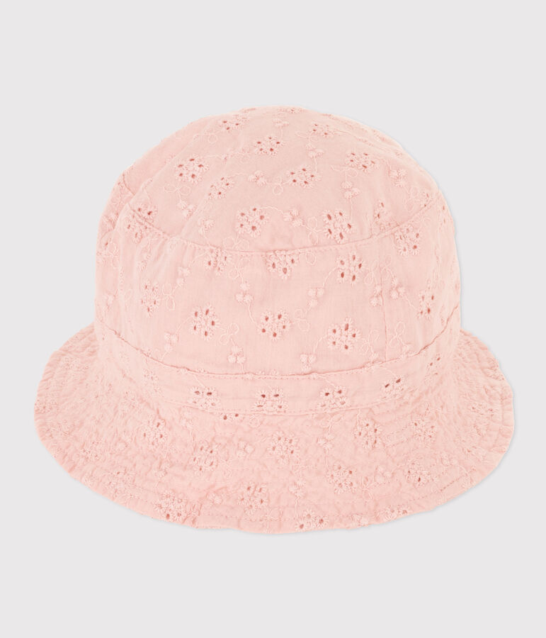 Baby-Bob mit Broderie Anglaise rosa