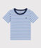 Gestreiftes Jungen-T-Shirt aus leichtem Jerseystoff GAULOISE/ MARSHMALLOW