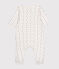 Bodyjama für Babys, aus Doppeljersey mit kleinem Herzmuster weiss MARSHMALLOW/weiss MULTICO