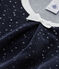 Chemise de nuit fille en bouclette velours blau SMOKING/grau ARGENT