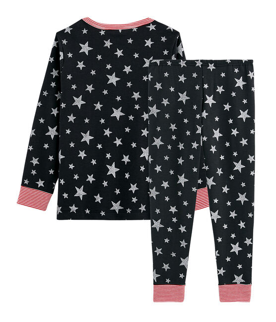 Rippstrick-Pyjama für kleine Jungen grau CAPECOD/grau ARGENT