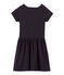 Gepunktetes Mädchen-Kleid weiss MARSHMALLOW/blau BRUT/ MULTICO