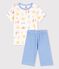 Kinder-Kurzpyjama Paris aus Baumwolle für Jungen weiss MARSHMALLOW/weiss MULTICO